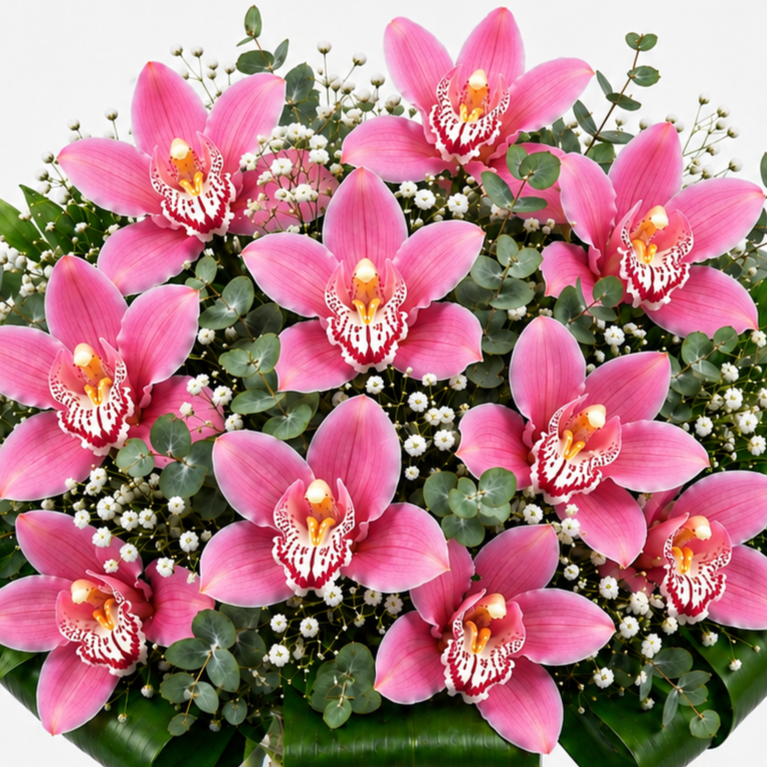Fuchsia orchid bouquet