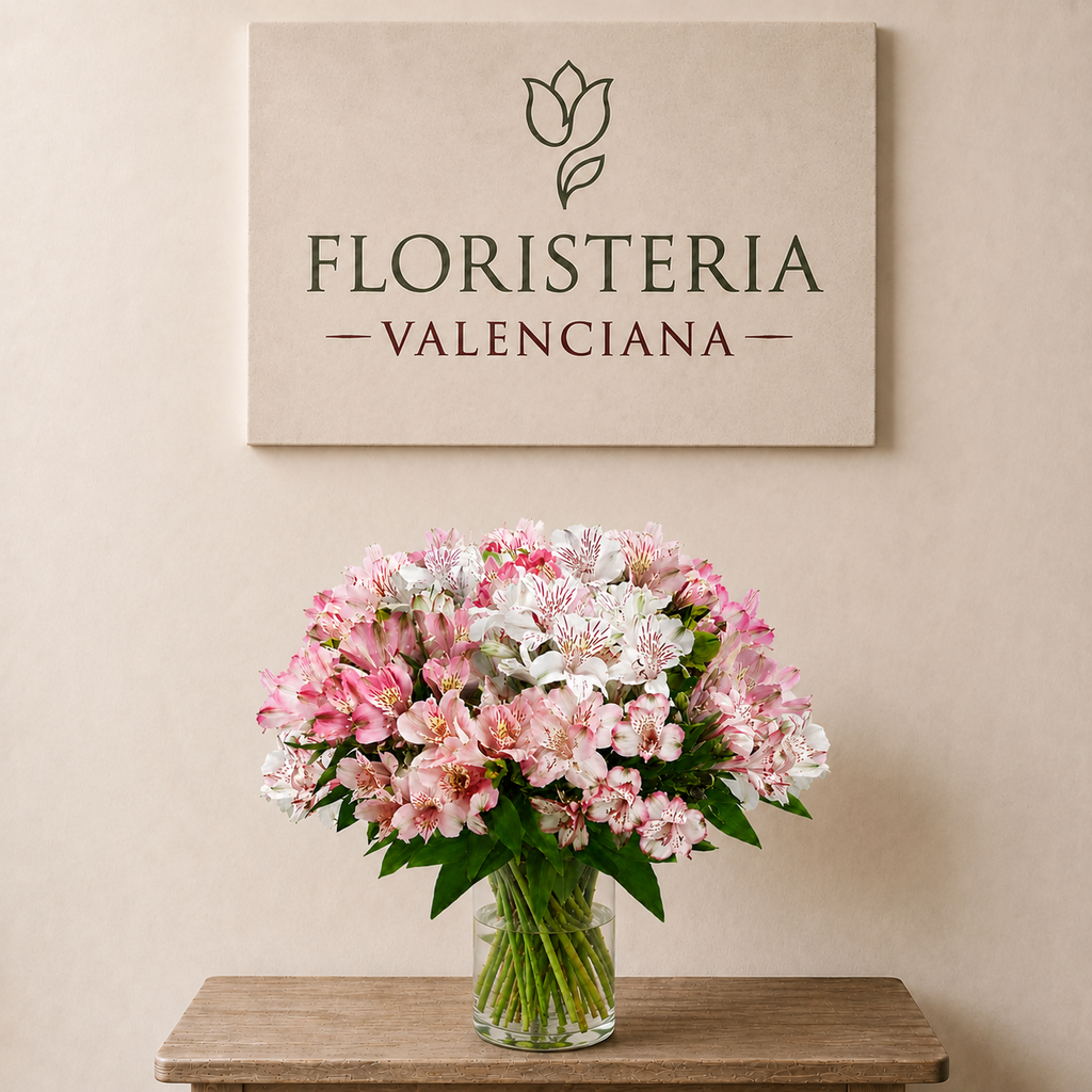 Bouquet of pink and fuchsia alstroemerias
