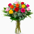 Rosas de tallo largo multicolor