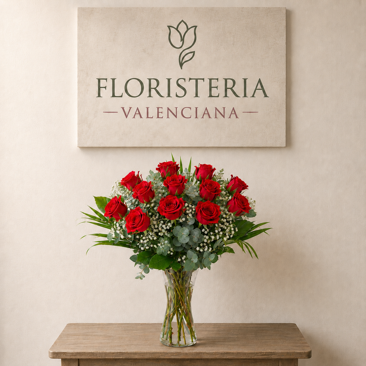 Rosas rojas de tallo largo