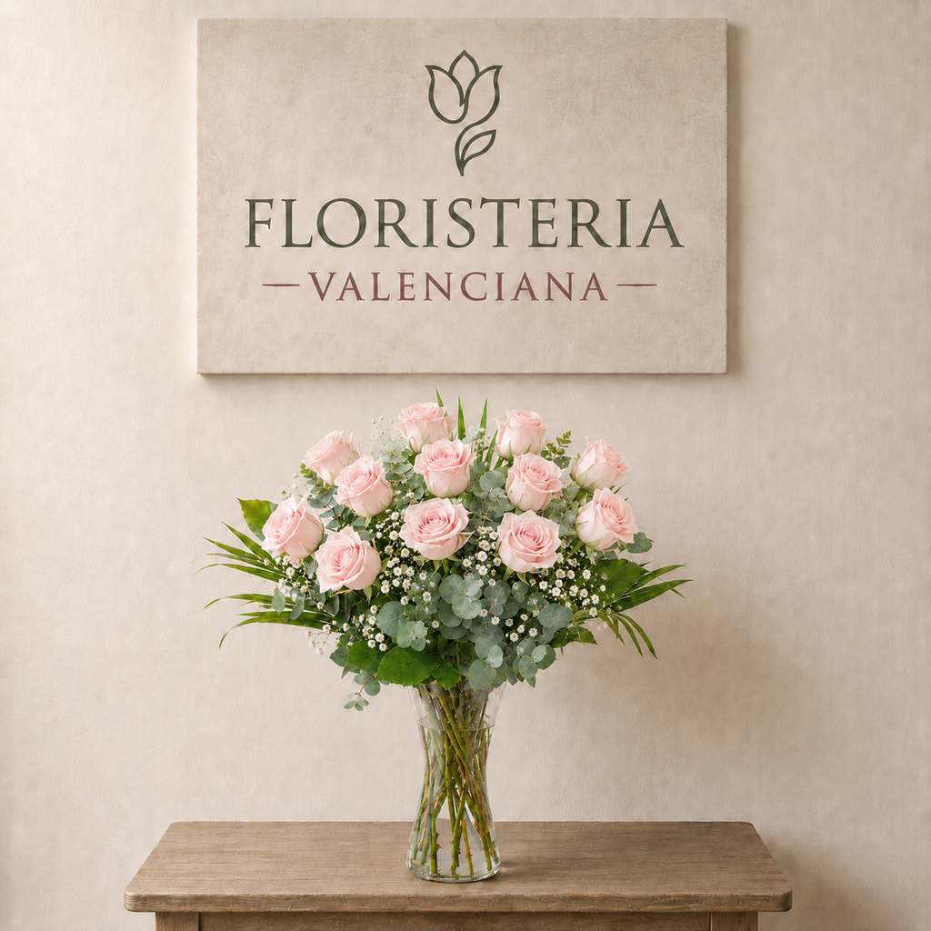 Long-stem pink roses